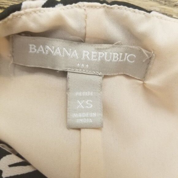 Banana Republic Pink Sleeveless Blouse Black Floral Print XS - Picture 5 of 6